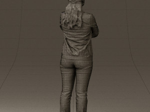 woman in plaid tshirt 0608 Modèle 3D