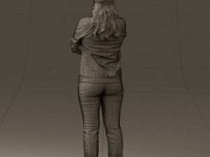 woman in plaid tshirt 0608 Modèle 3D
