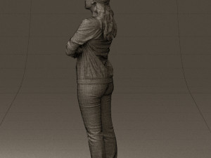 woman in plaid tshirt 0608 Modèle 3D