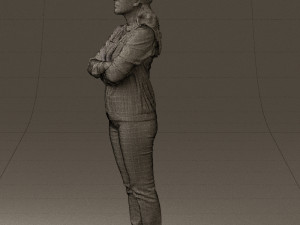 woman in plaid tshirt 0608 Modèle 3D
