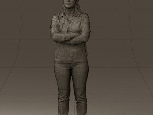 woman in plaid tshirt 0608 Modèle 3D