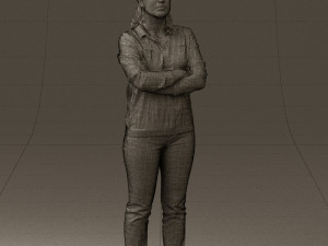 woman in plaid tshirt 0608 Modèle 3D