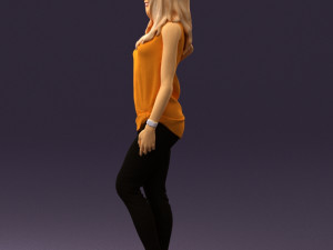 woman in orange top 0609 3D 모델