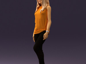 woman in orange top 0609 3D 모델