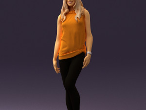 woman in orange top 0609 3D 모델