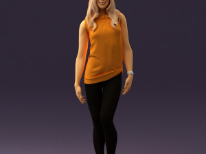 woman in orange top 0609 3D 모델