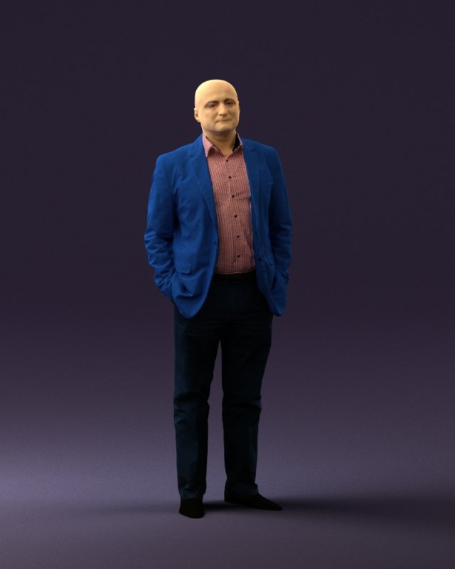 man in blue suit top jeans 0604 3d print ready 3D Принт Модель .c4d .max .obj .3ds .fbx .stl .blend 