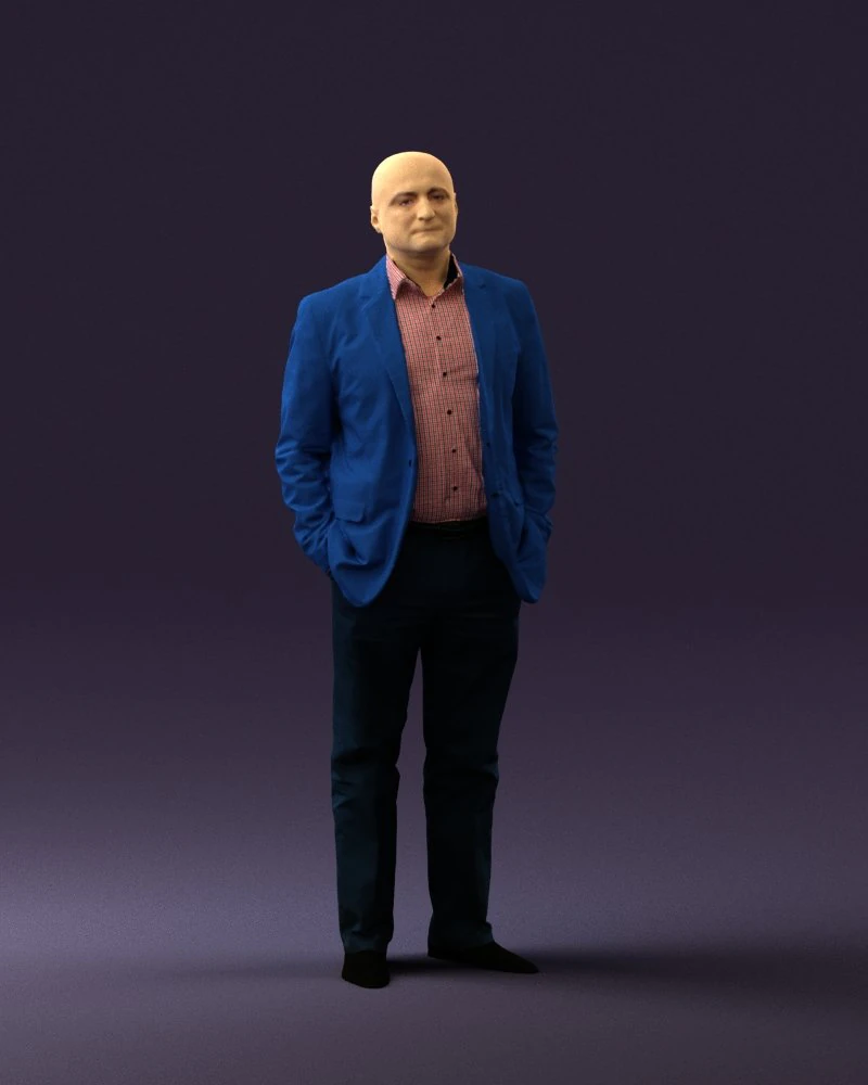man in blue suit top jeans 0604 3d print ready 3D Print Model .c4d .max .obj .3ds .fbx .stl .blend