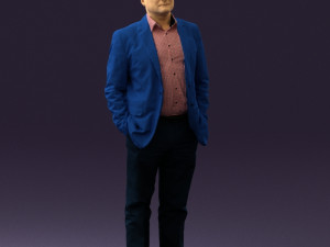man in blue suit top jeans 0604 3d print ready 3D Принт Модель