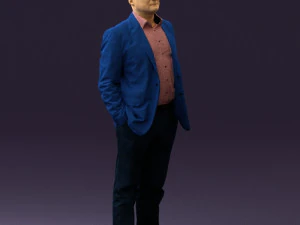 man in blue suit top jeans 0604 3d print ready 3D Print Model