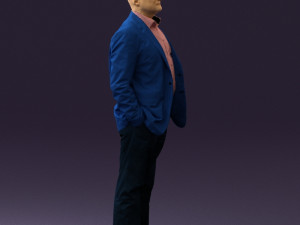 man in blue suit top jeans 0604 3d print ready 3D Принт Модель
