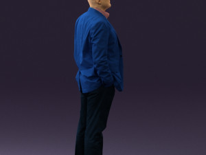 man in blue suit top jeans 0604 3d print ready 3D Принт Модель