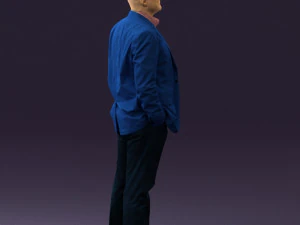man in blue suit top jeans 0604 3d print ready 3D Print Model