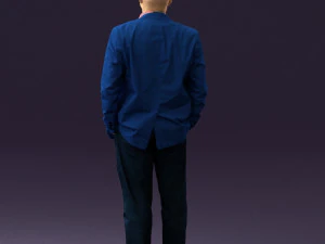 man in blue suit top jeans 0604 3d print ready 3D Print Model