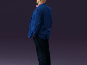 man in blue suit top jeans 0604 3d print ready 3D Print Model