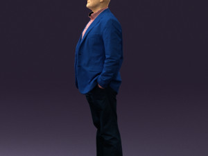 man in blue suit top jeans 0604 3d print ready 3D Принт Модель