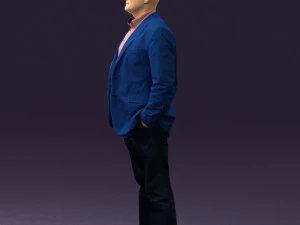 man in blue suit top jeans 0604 3d print ready 3D Print Model