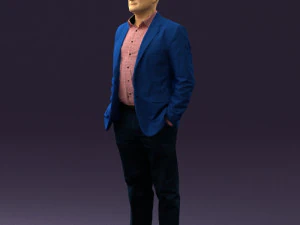 man in blue suit top jeans 0604 3d print ready 3D Print Model