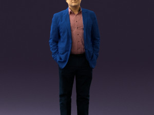 man in blue suit top jeans 0604 3d print ready 3D Принт Модель
