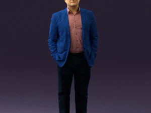 man in blue suit top jeans 0604 3d print ready 3D Print Model