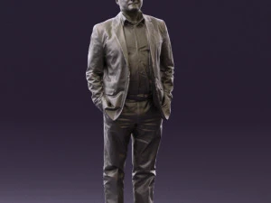man in blue suit top jeans 0604 3d print ready 3D Print Model
