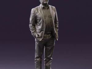 man in blue suit top jeans 0604 3d print ready 3D Print Model