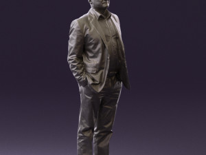 man in blue suit top jeans 0604 3d print ready 3D Принт Модель