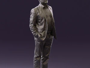 man in blue suit top jeans 0604 3d print ready 3D Print Model