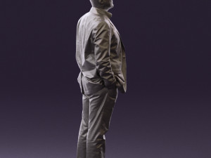 man in blue suit top jeans 0604 3d print ready 3D Принт Модель