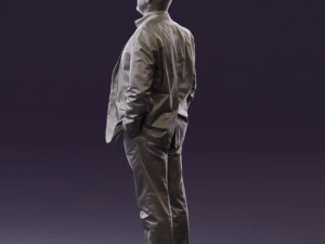 man in blue suit top jeans 0604 3d print ready 3D Print Model