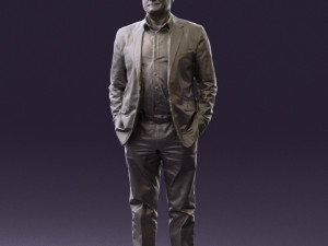 man in blue suit top jeans 0604 3d print ready 3D Принт Модель