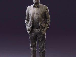 man in blue suit top jeans 0604 3d print ready 3D Print Model