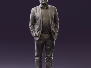 man in blue suit top jeans 0604 3d print ready 3D Print Model