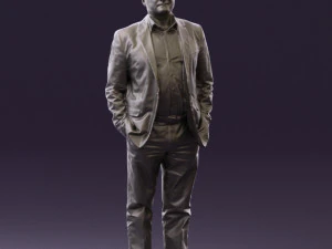 man in blue suit top jeans 0604 3d print ready 3D Print Model