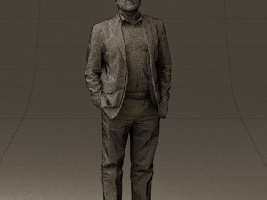 man in blue suit top jeans 0604 3d print ready 3D Принт Модель