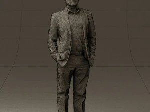 man in blue suit top jeans 0604 3d print ready 3D Print Model