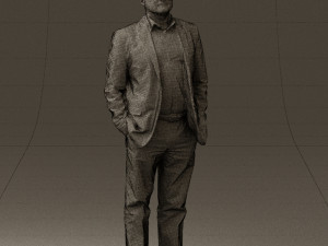 man in blue suit top jeans 0604 3d print ready 3D Принт Модель