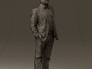 man in blue suit top jeans 0604 3d print ready 3D Принт Модель