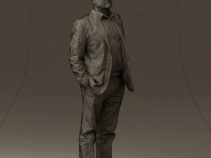 man in blue suit top jeans 0604 3d print ready 3D Print Model