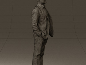man in blue suit top jeans 0604 3d print ready 3D Принт Модель
