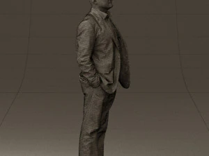 man in blue suit top jeans 0604 3d print ready 3D Print Model