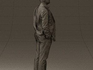 man in blue suit top jeans 0604 3d print ready 3D Принт Модель