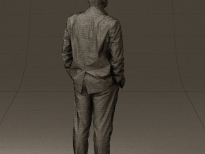 man in blue suit top jeans 0604 3d print ready 3D Принт Модель