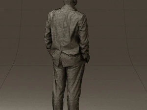 man in blue suit top jeans 0604 3d print ready 3D Print Model