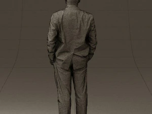 man in blue suit top jeans 0604 3d print ready 3D Print Model