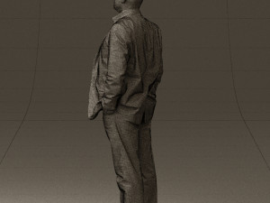 man in blue suit top jeans 0604 3d print ready 3D Принт Модель