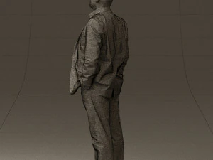 man in blue suit top jeans 0604 3d print ready 3D Print Model