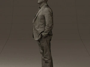 man in blue suit top jeans 0604 3d print ready 3D Print Model