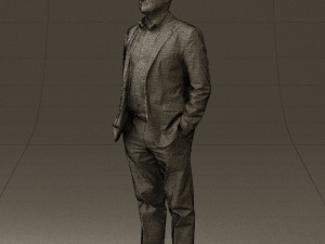 man in blue suit top jeans 0604 3d print ready 3D Принт Модель