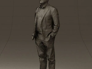 man in blue suit top jeans 0604 3d print ready 3D Print Model
